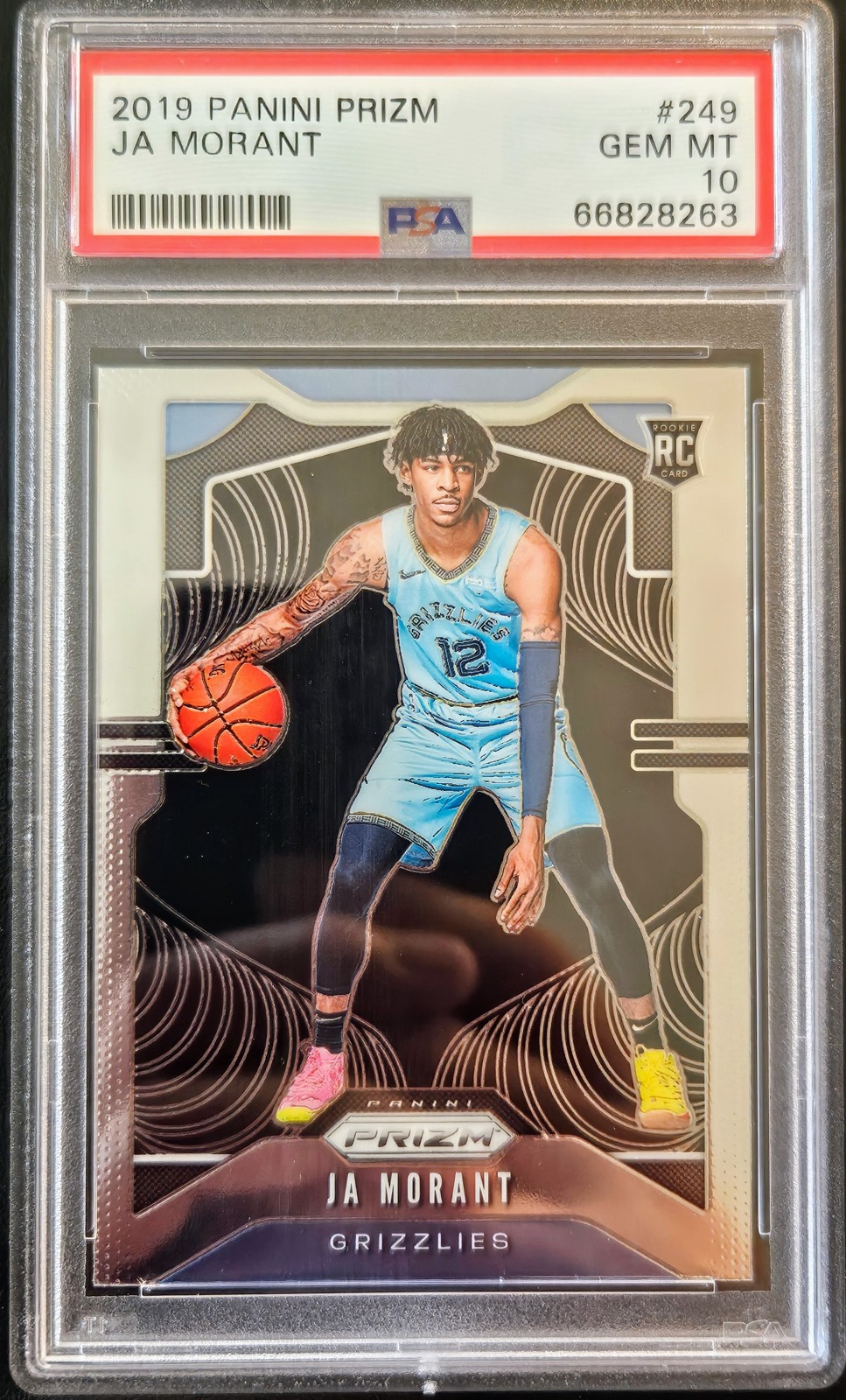 PSA 10 JA MORANT 2019 PANINI PRIZM #249 ROOKIE RC MEMPHIS GRIZZLIES
