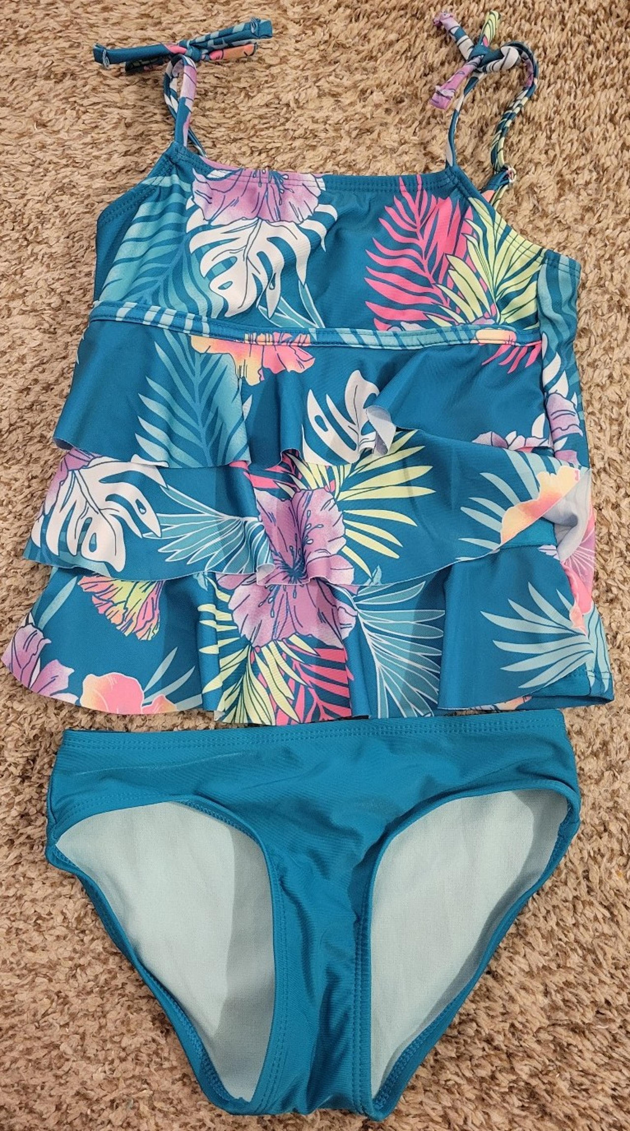 Justice Girls 2 Piece Swim Wear size 7/8
