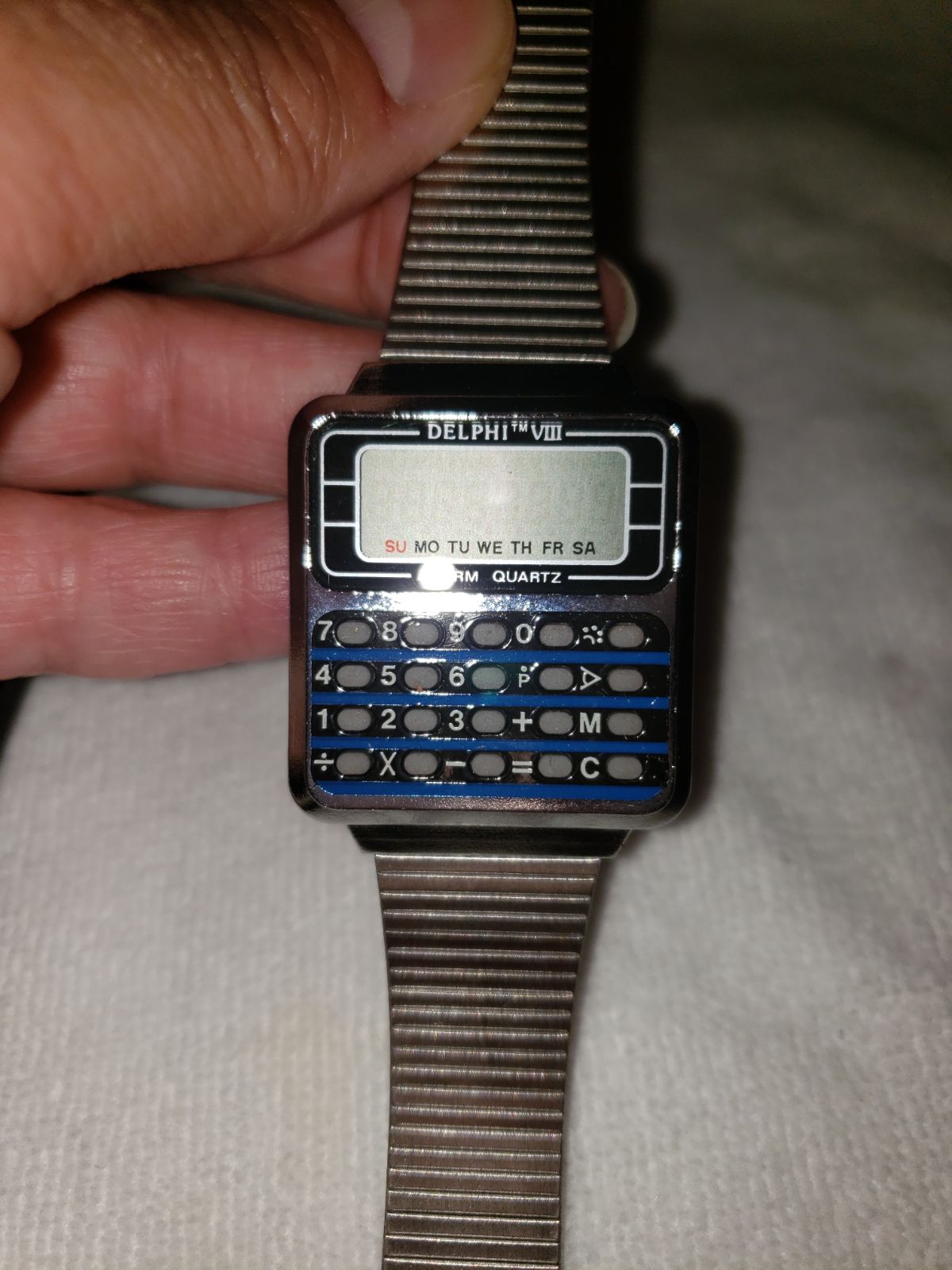 Delphi VIII calculator watch vintage NOS