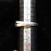 C1970s EC 925 Size US 9 1/2 Band Ring Inlaid with 9 Clear Stones Male or Female