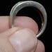 C1970s EC 925 Size US 9 1/2 Band Ring Inlaid with 9 Clear Stones Male or Female