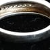 C1970s EC 925 Size US 9 1/2 Band Ring Inlaid with 9 Clear Stones Male or Female