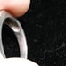 C1970s EC 925 Size US 9 1/2 Band Ring Inlaid with 9 Clear Stones Male or Female