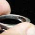 C1970s EC 925 Size US 9 1/2 Band Ring Inlaid with 9 Clear Stones Male or Female