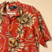 Vintage Polo Ralph Lauren Orange Floral Hawaiian Shirt