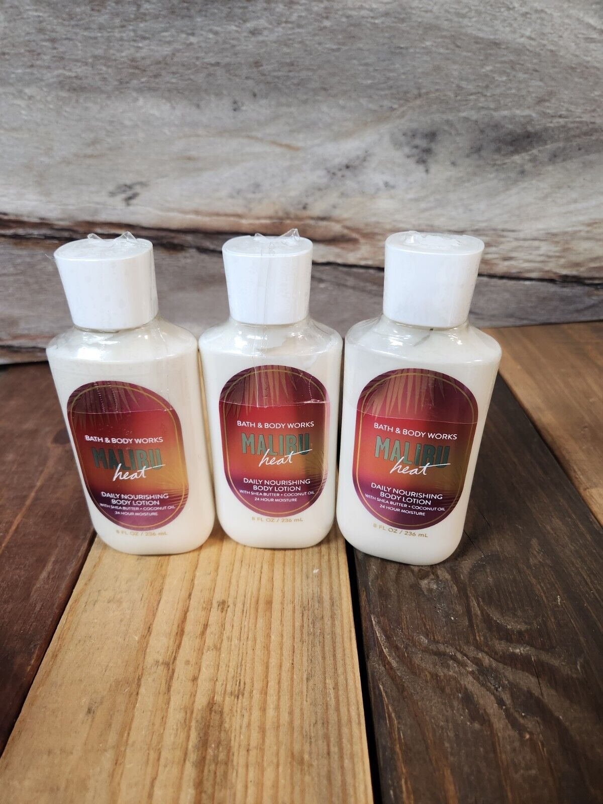 3PK Bath & Body Works Malibu Heat Body Lotion 8oz NEW