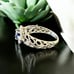 14k white gold Natural Blue Sapphire and Natural Diamond Vintage Ring
