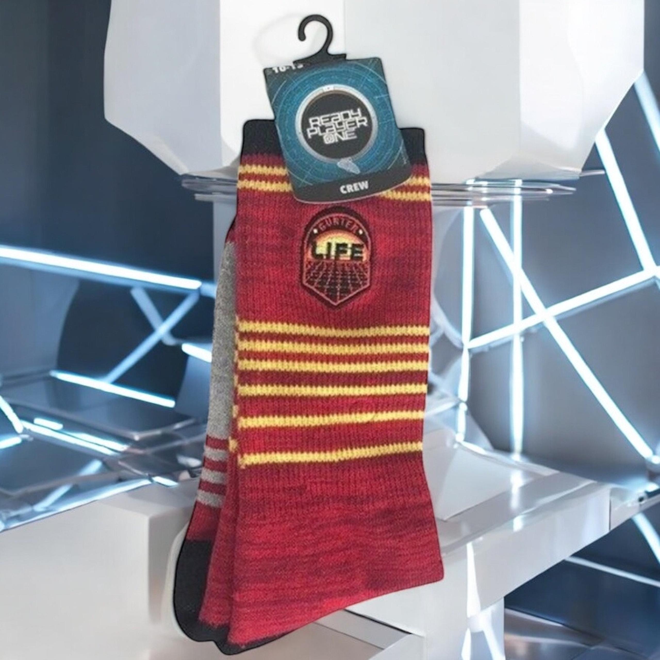 Bioworld NWT Ready Player One Adult Crew Socks Sock Size 10-13 Gunter Life