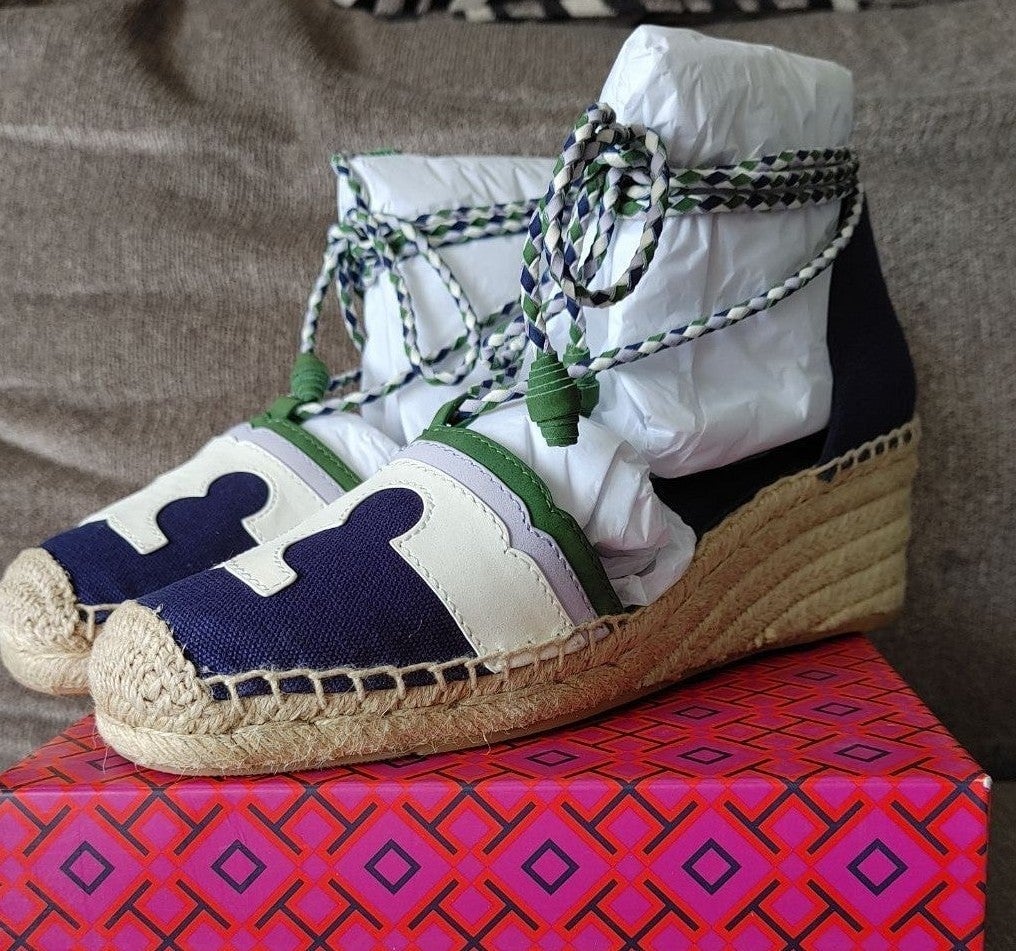Tory Burch Laguna Wedge Espadrilles size 7.5
