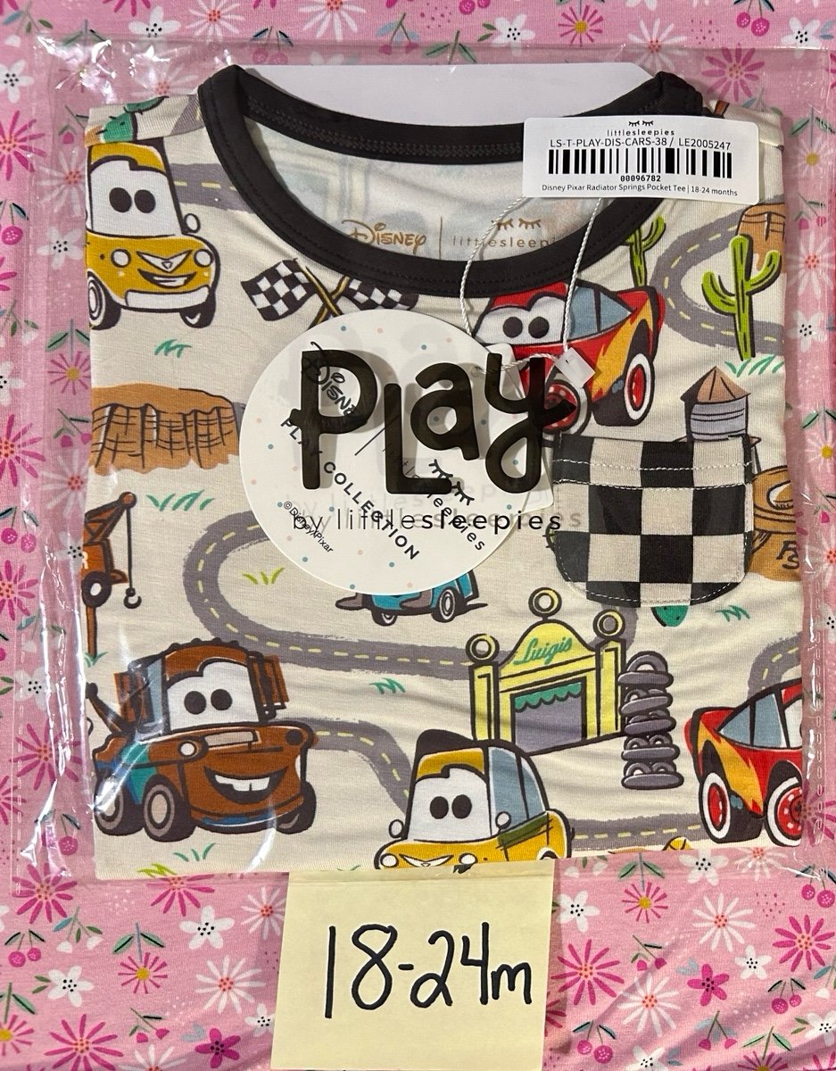 Little Sleepies 18-24m Disney Cars Radiator Springs Pocket Tee