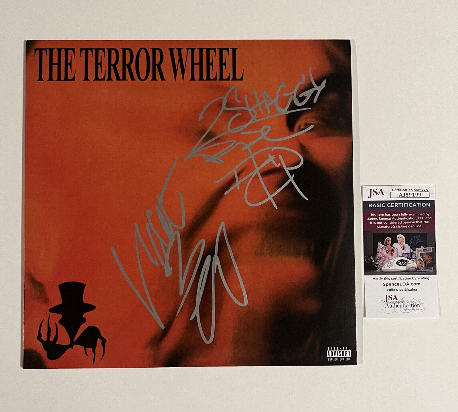 INSANE CLOWN POSSE SIGNED THE TERROR WHEEL VINYL RECORD ICP (JSA COA)