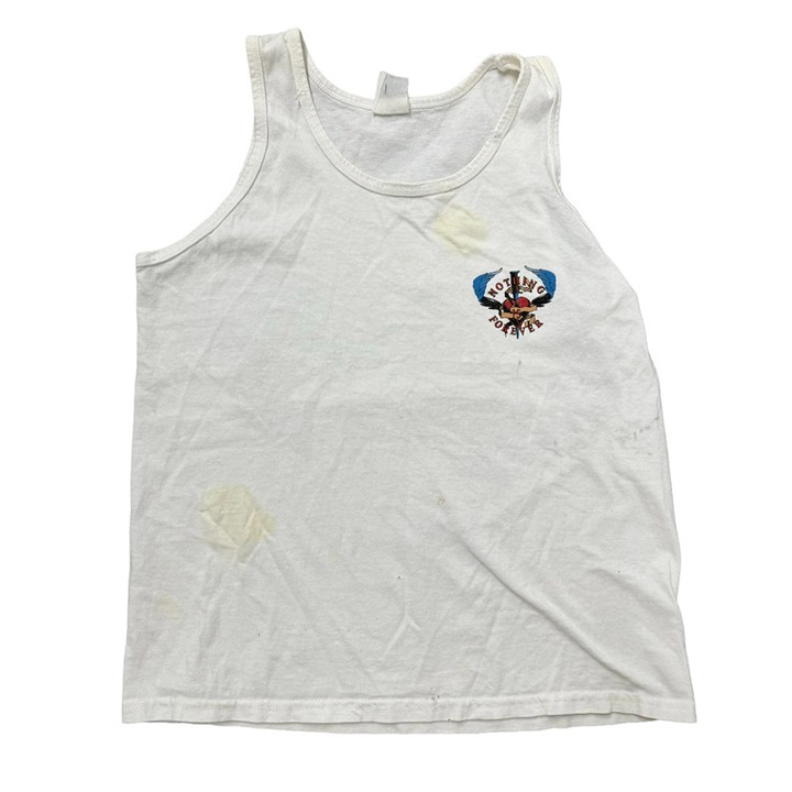Vintage Sailor Jerry style Knife Heart Tattoo Tank Top