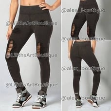 Zumba Ripped Leggings(E034)-Size M for Women