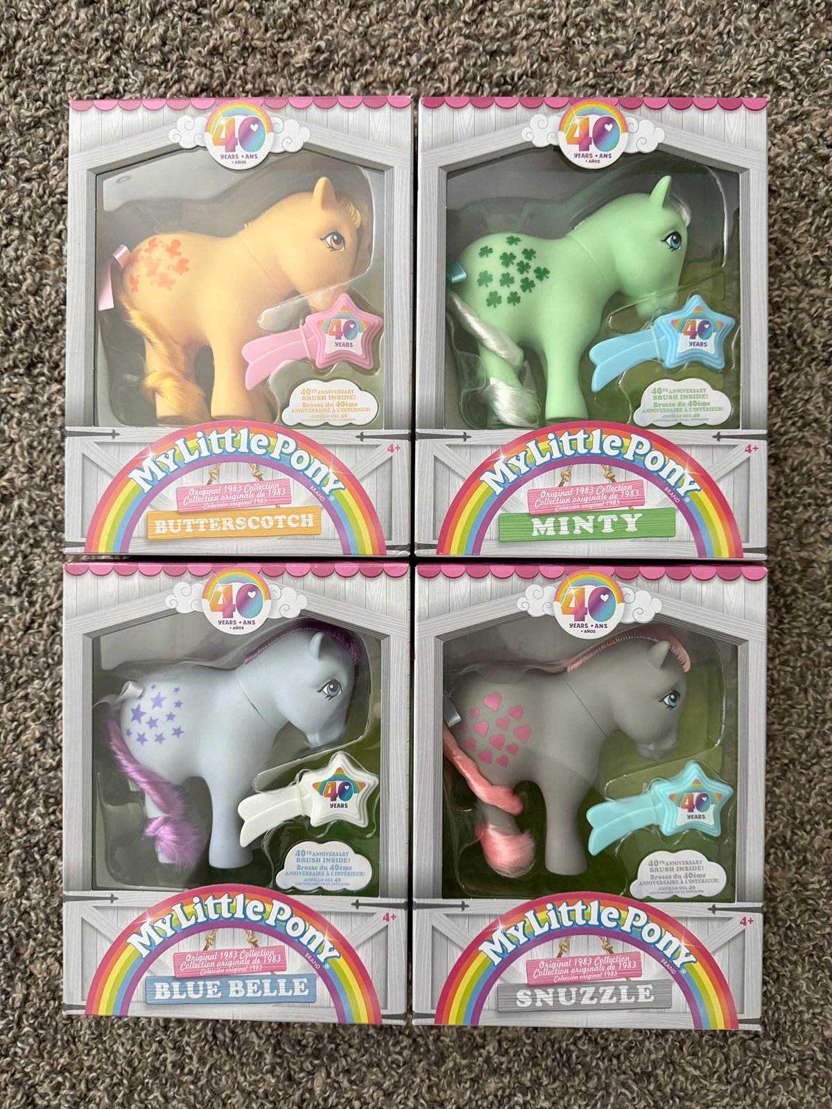 Lot of 4 My Little Pony MLP 40th Anniversary 4 inch Figures