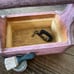 Vintage Figi carpenter Workshop Box Figurine Trinket Box with Lid tools
