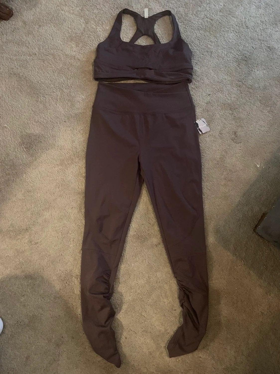 NWT Free People Medium Plum Workout Set 128
