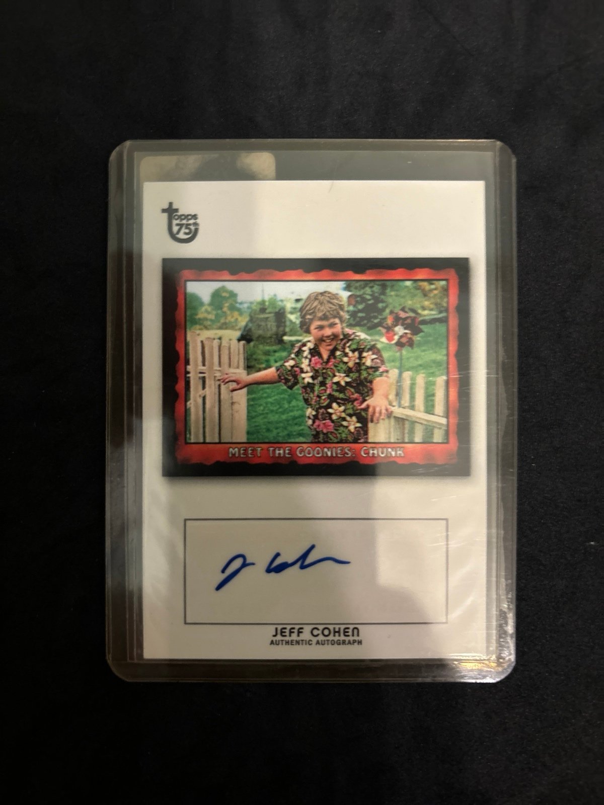 2013 Topps 75th Anniversary JEFF COHEN Autograph Card CHUNK in GOONIES!