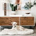 POOCH-LABS Faux Fur Dog Bed (Small 76L x 45W CM)