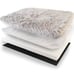 POOCH-LABS Faux Fur Dog Bed (Small 76L x 45W CM)