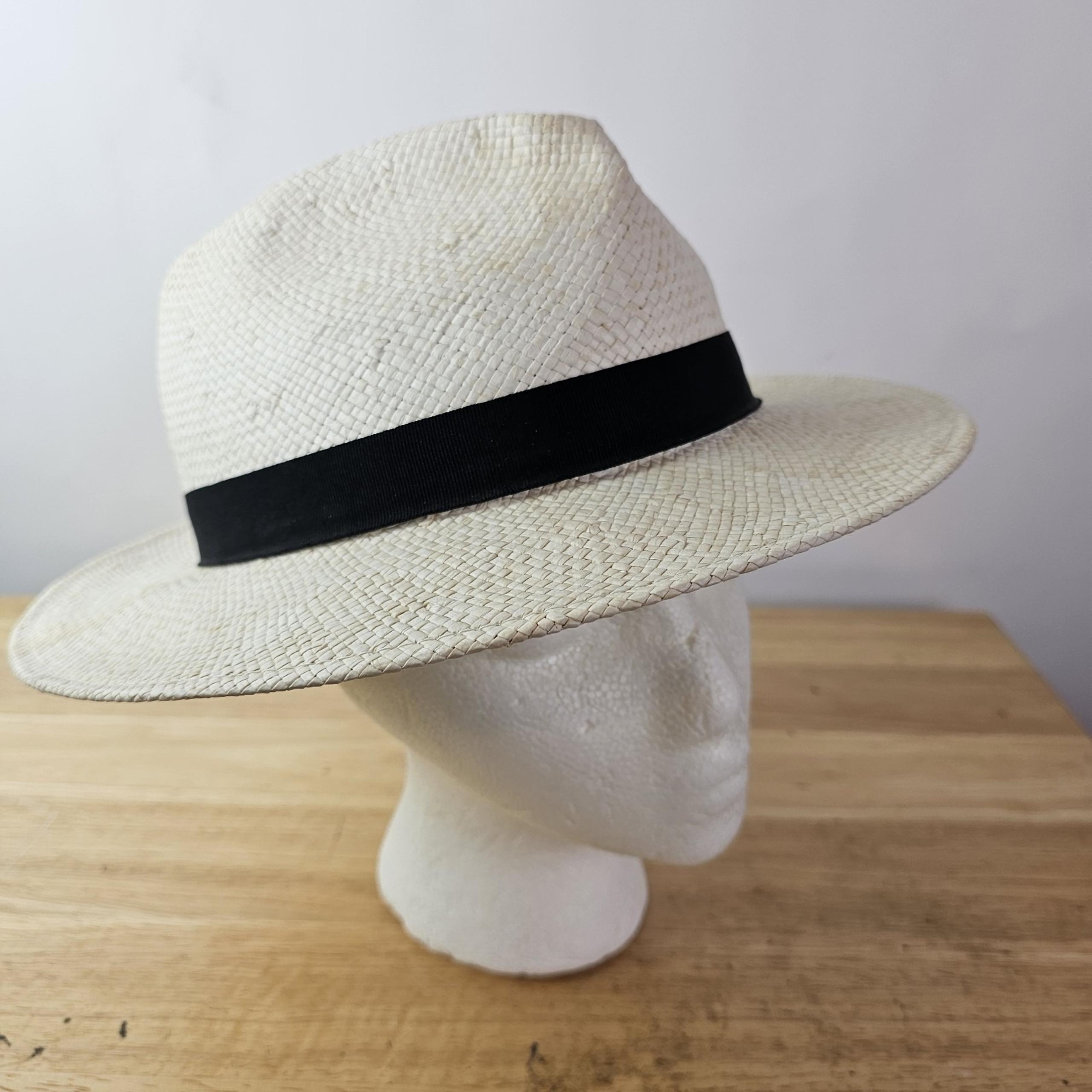 Panama Jack The Original  L XL 100% Paper Off White Beige Fedora Mens Sun Hat