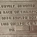 Vintage Metal Belt Buckle, The Race of Champions, Horse Racing, 100 Mile One Day