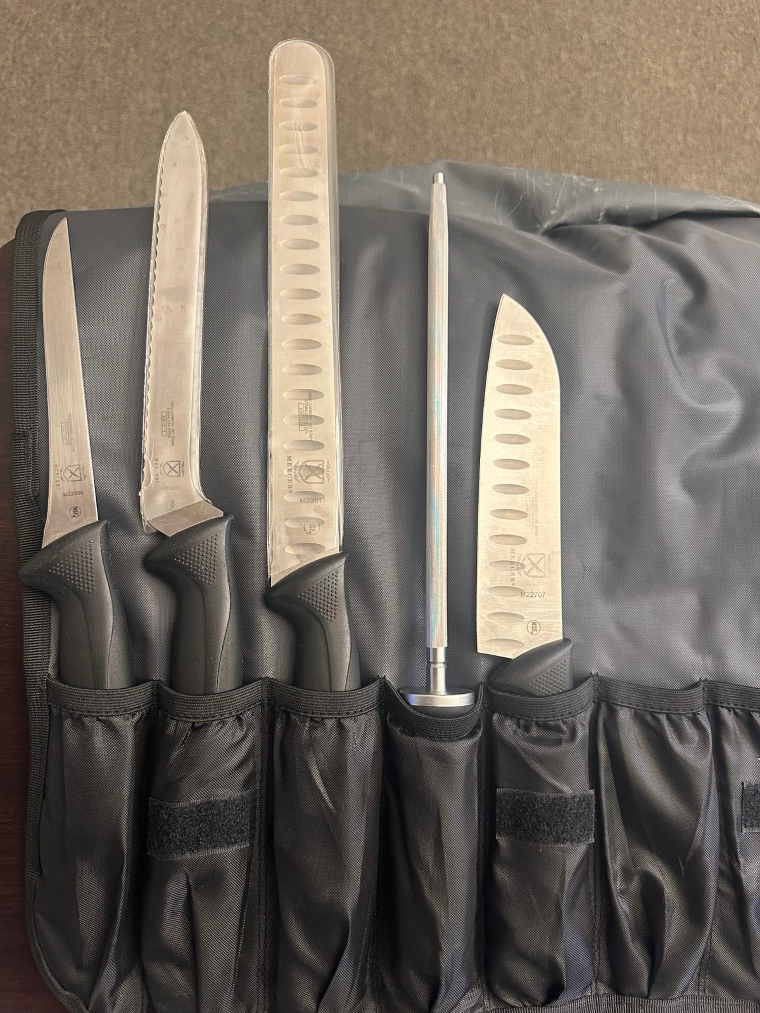 MERCER CULINARY Knife Set of 4 + Knife Sharpener
