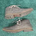 Varese Men's 10 Gobi II Chukka Boots Gray Faux Leather Lace Up GQ Office Career