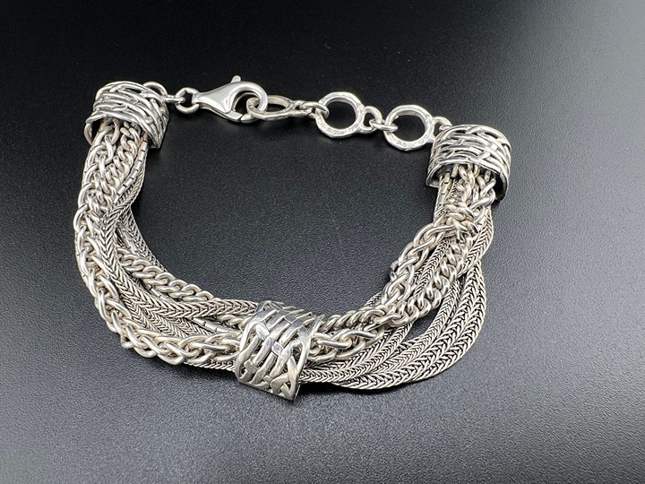SILPADA STERLING SILVER 925 TALK OF THE TOWN TOGGLE BRACELET B1702