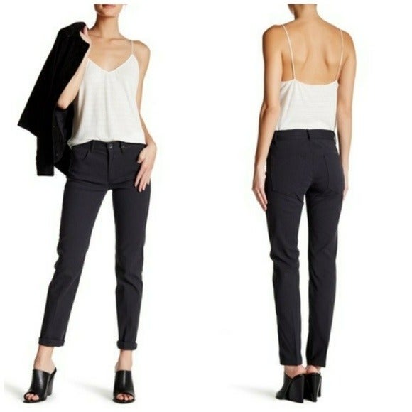 Helmut Lang Skinny Stretch Black Pants