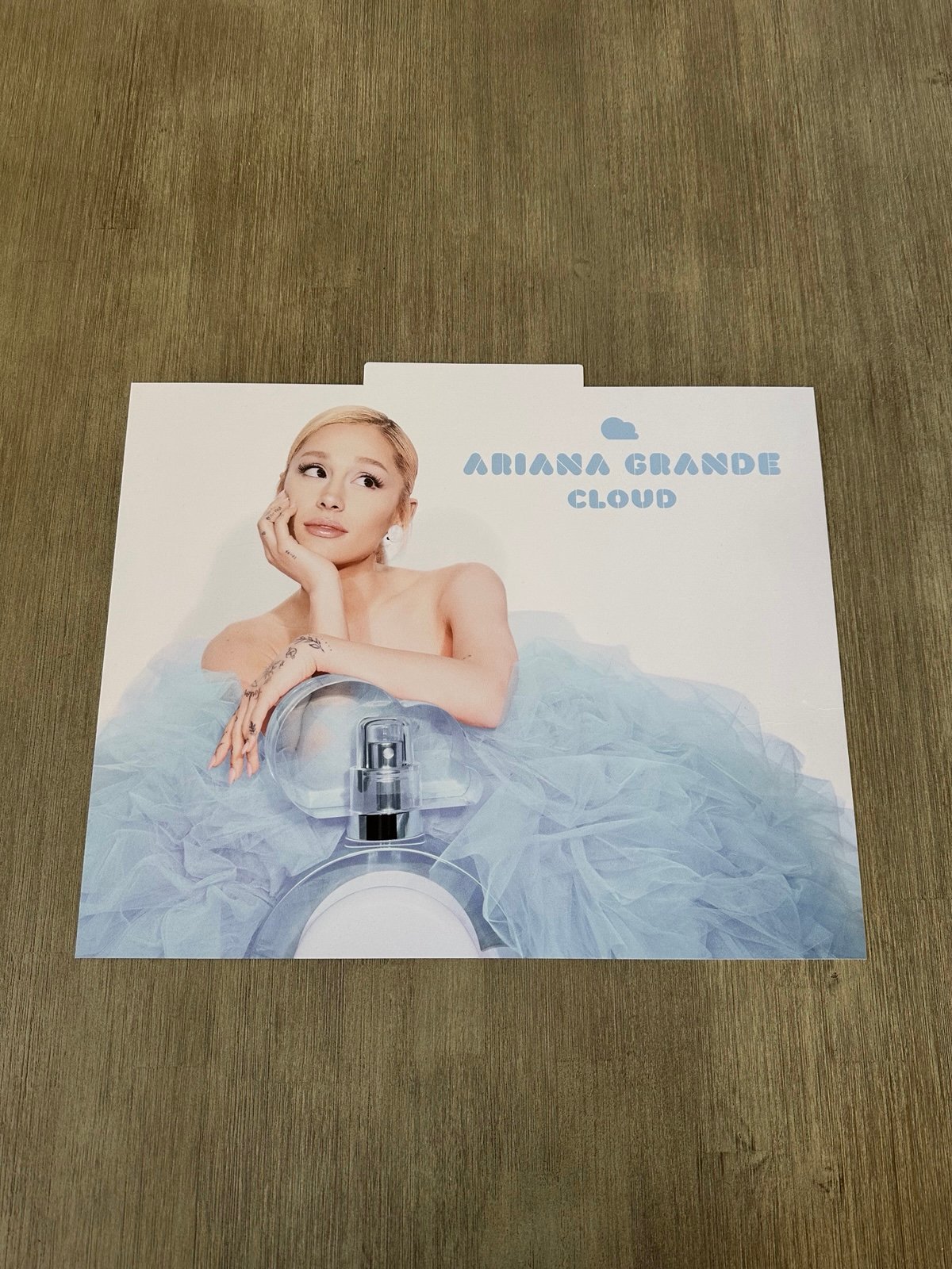 Ariana grande cloud perfume display poster