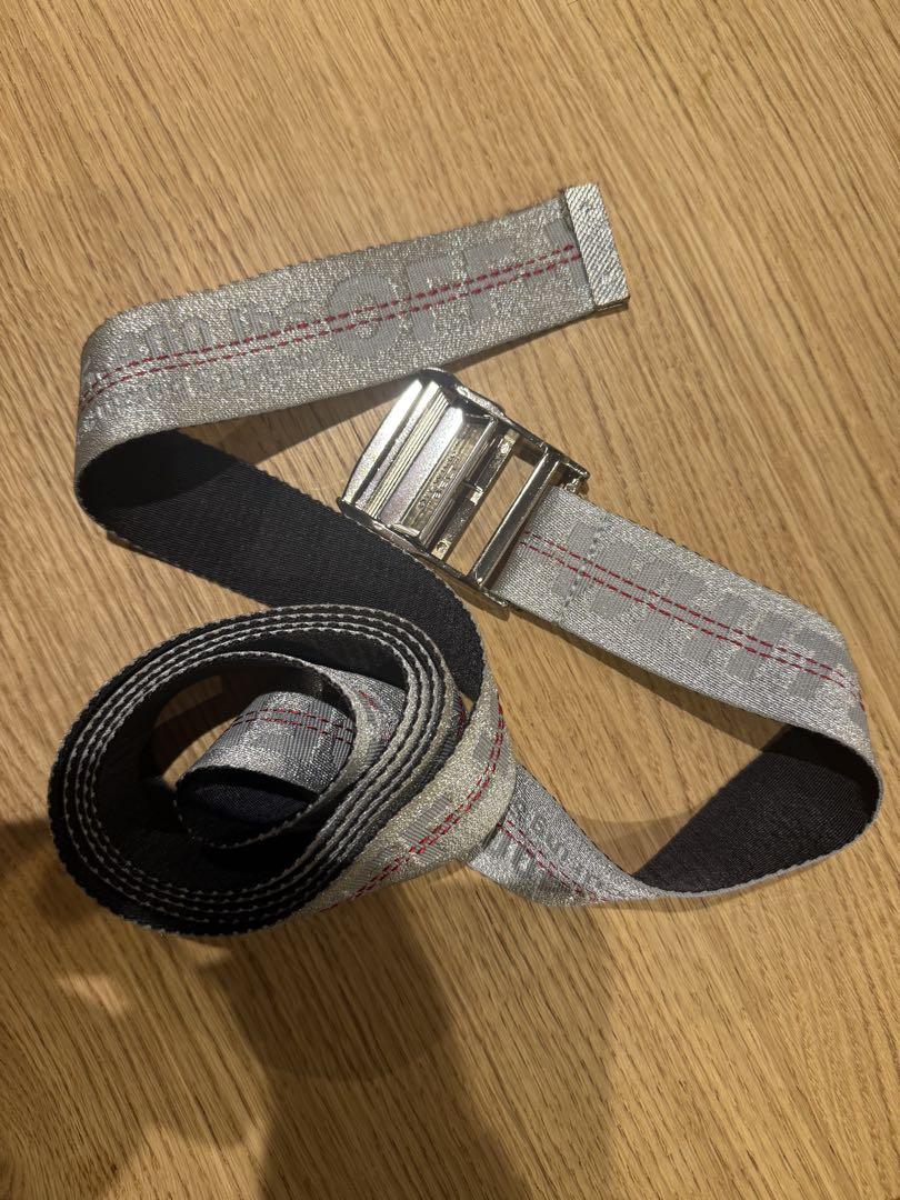 OFF WHITE Grey Industrial Belt