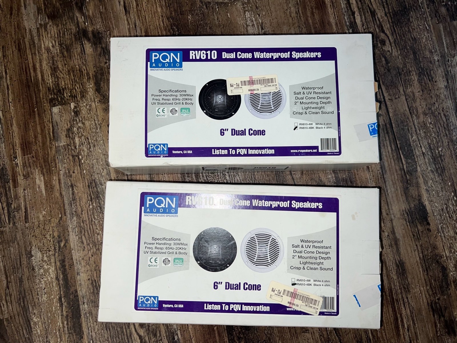 PQN audio rv lightweight speakers x4
