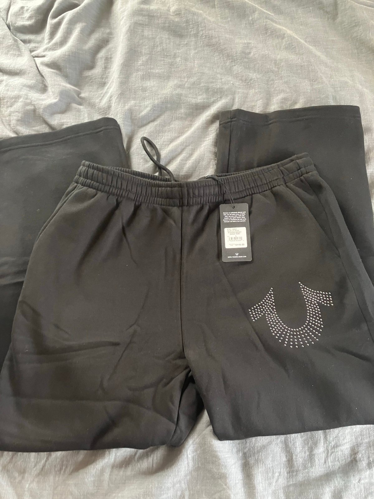 True Religion Logo Sweat Pants size L New