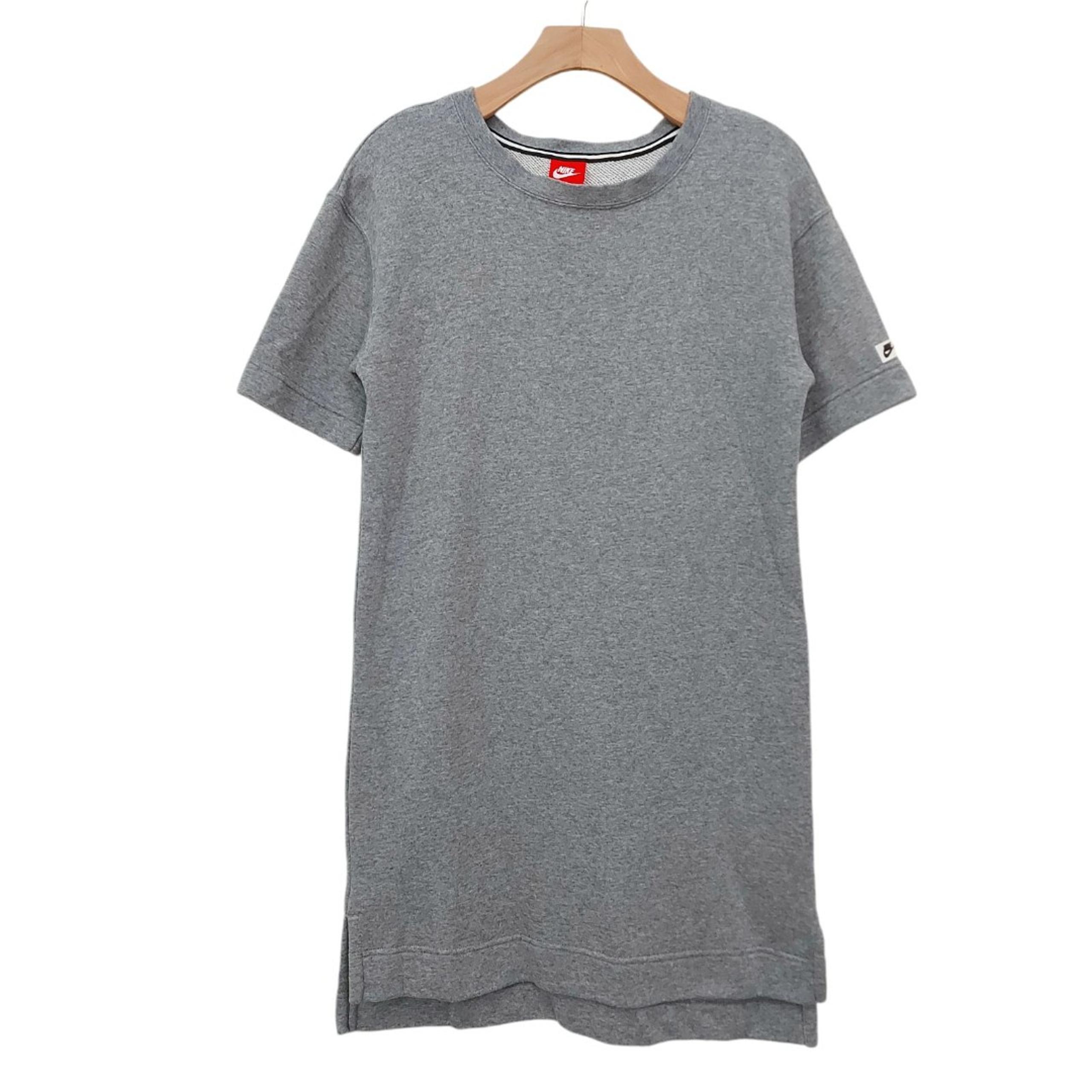Nike French Terry Dress Womens Small Gray Short Sleeve Pullover Soft Activewear