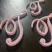 Handmade pearl home decor T sign