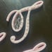 Handmade pearl home decor T sign