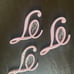Handmade pearl home decor T sign
