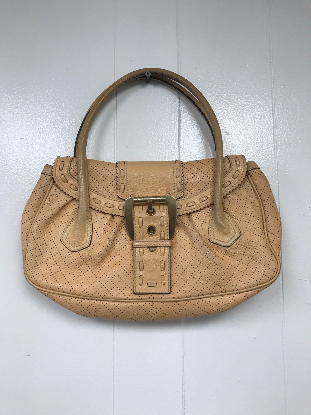 Celine Perforated Leather Satchel