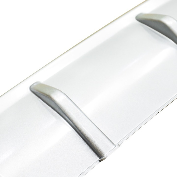 New Universal White Rear Bumper Lip Diffuser Splitter Shark Fin Style Protector