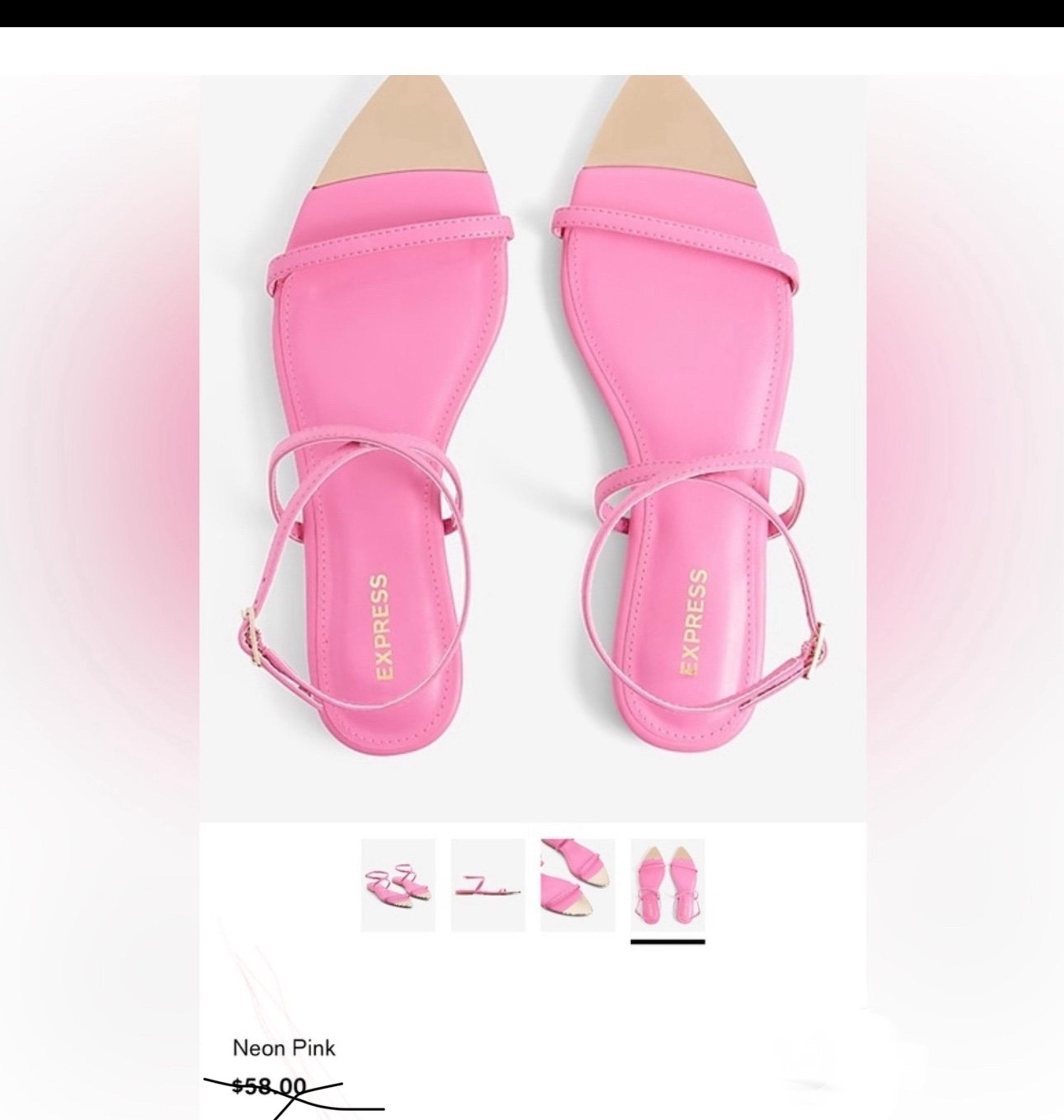 Express Flats. Size 8. Brand New With Tag. Neon Pink