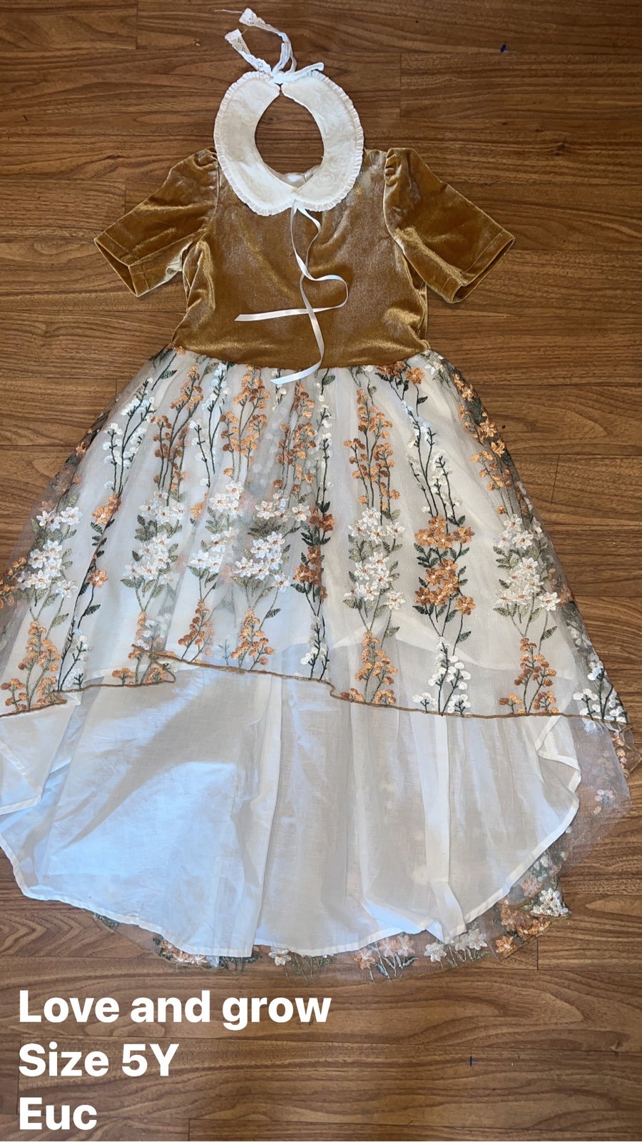 Love and Grow fields of gold hi lo dress size 5