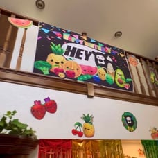 Hey bear dancing fruit party decor