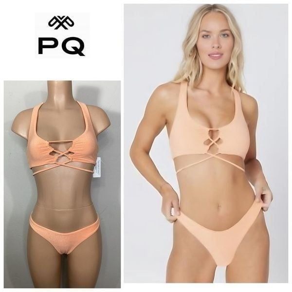 New. L*SPACE tangy terry bikini set. Large. Retails 189