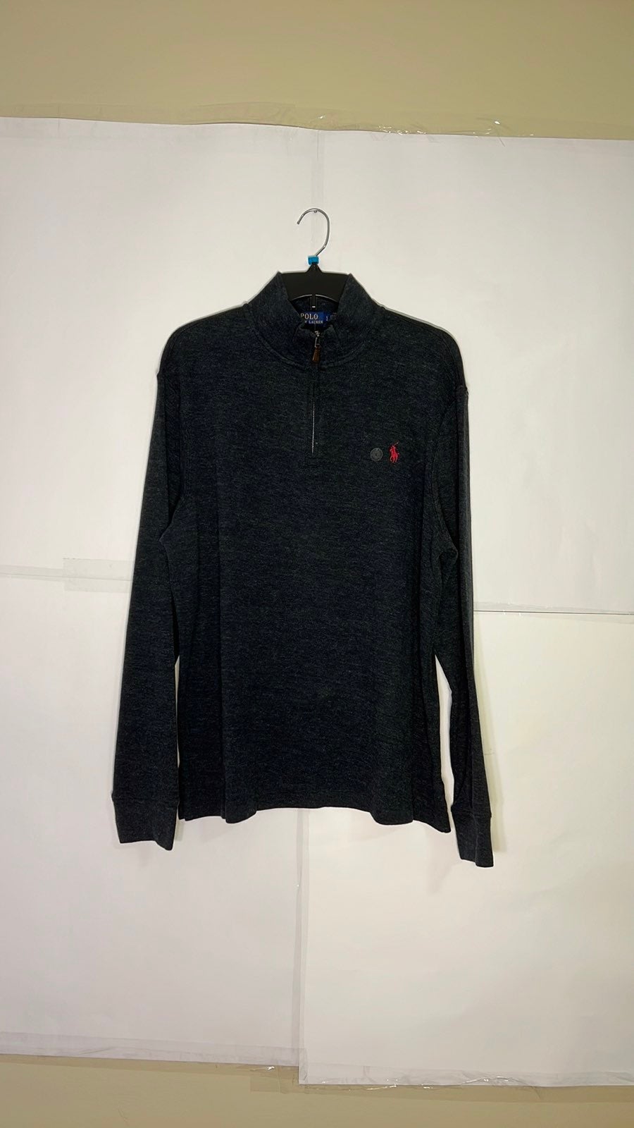 Men’s Polo Ralph Lauren Blue Pullover 1/4 Zip Size Large