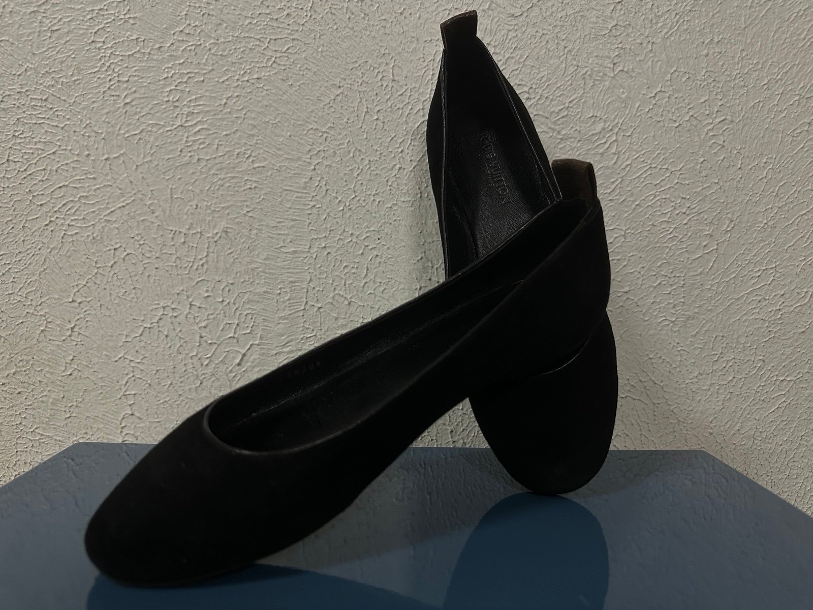 Louis Vuitton Uniformes Suede Leather Monogram Ballet Flats Women's 8.5
