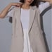 Arpege story Alpage Pearl Button Long Gilet Tailored Gilet