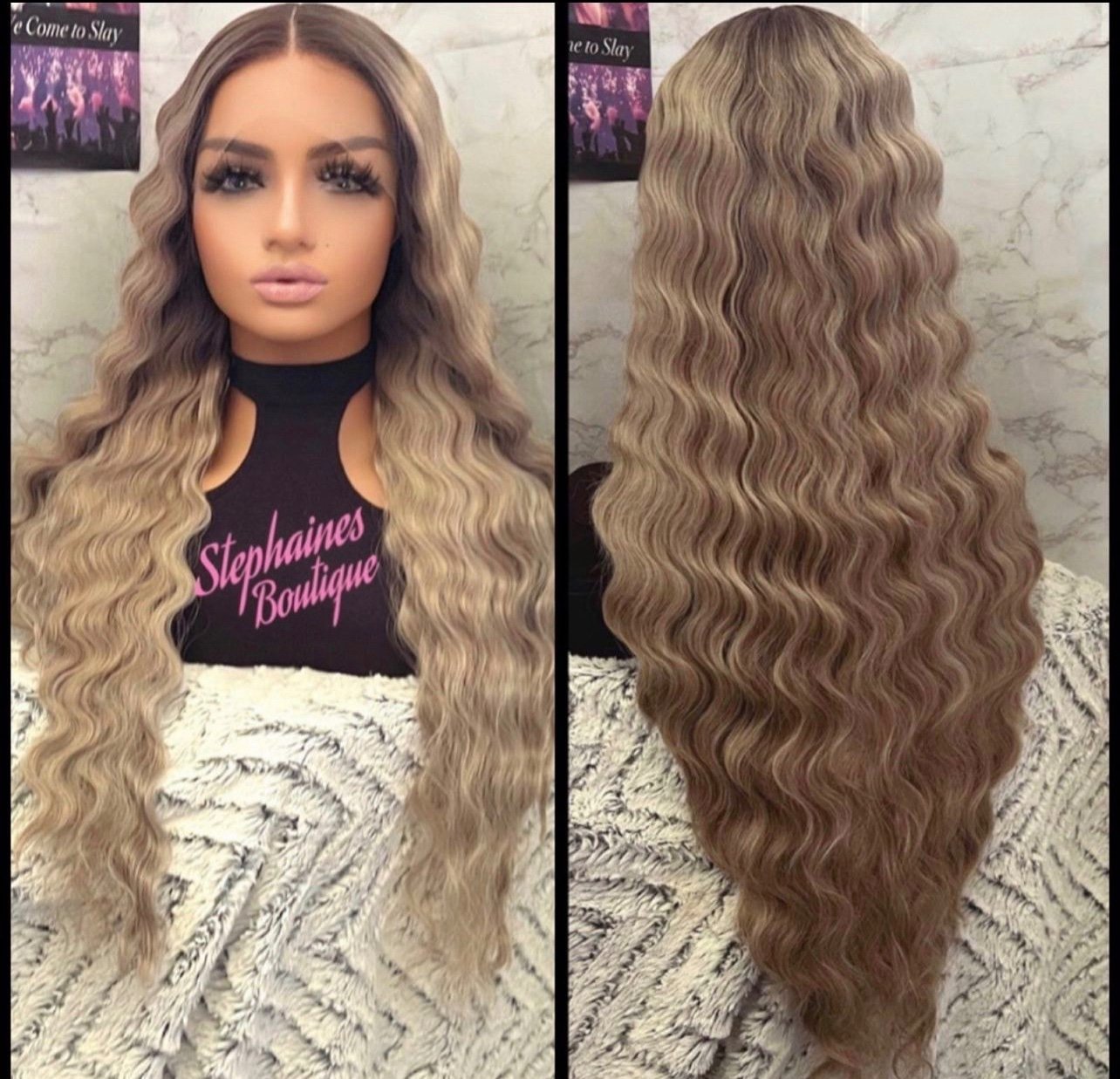 Human Hair Blended Lace Front Wig