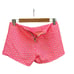Lilly Pulitzer Liza Shorts Jaquard Hot Pink Geometric Pattern Zip Back - Size 00