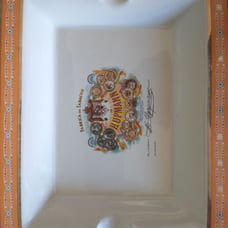 H.UPMANN cigar ashtray 9 and 1/2 in by 7 and 5/8 in