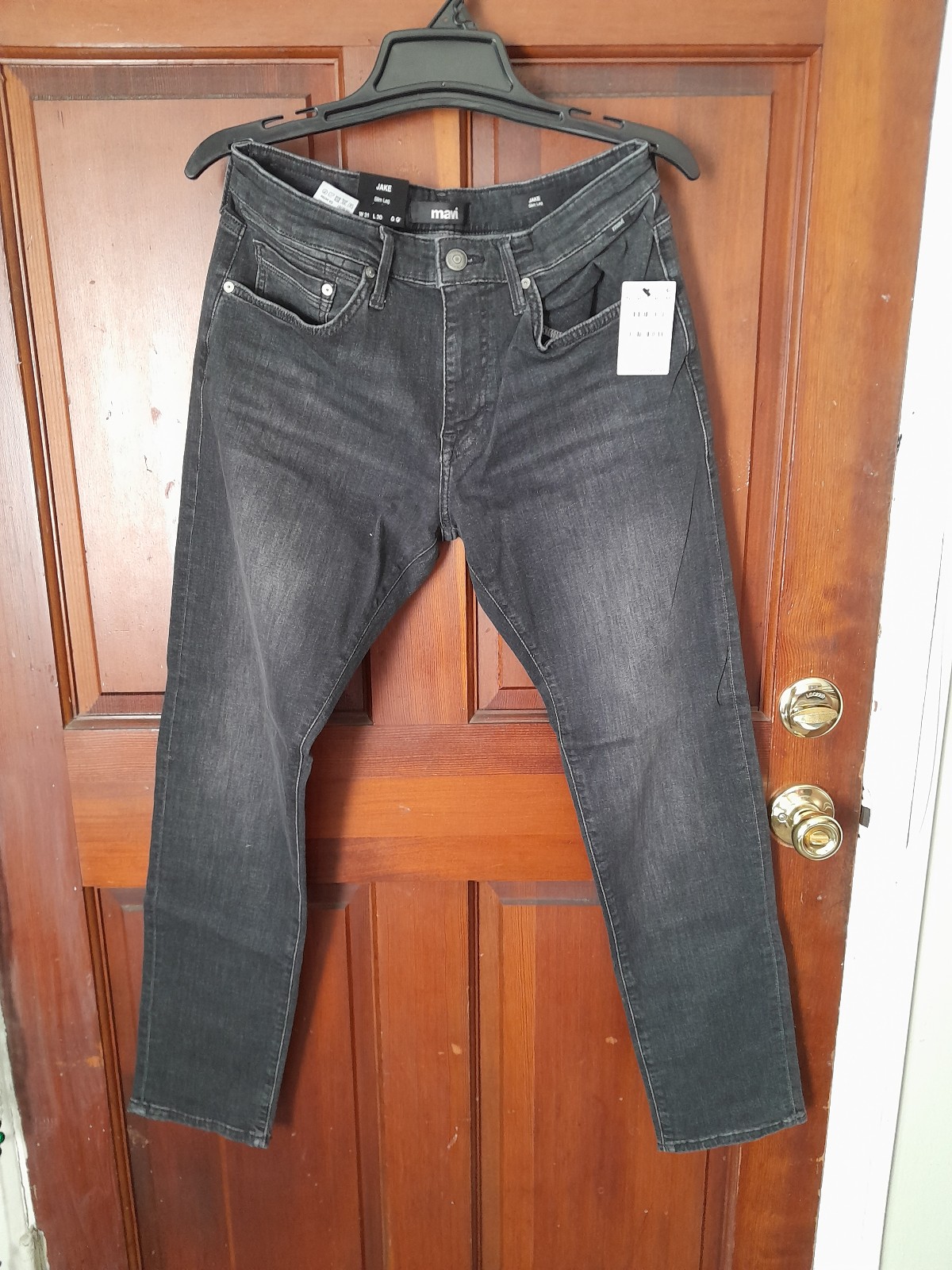 Mavi Jake Slim Leg Jeans Dark Smoke Size W31 L30